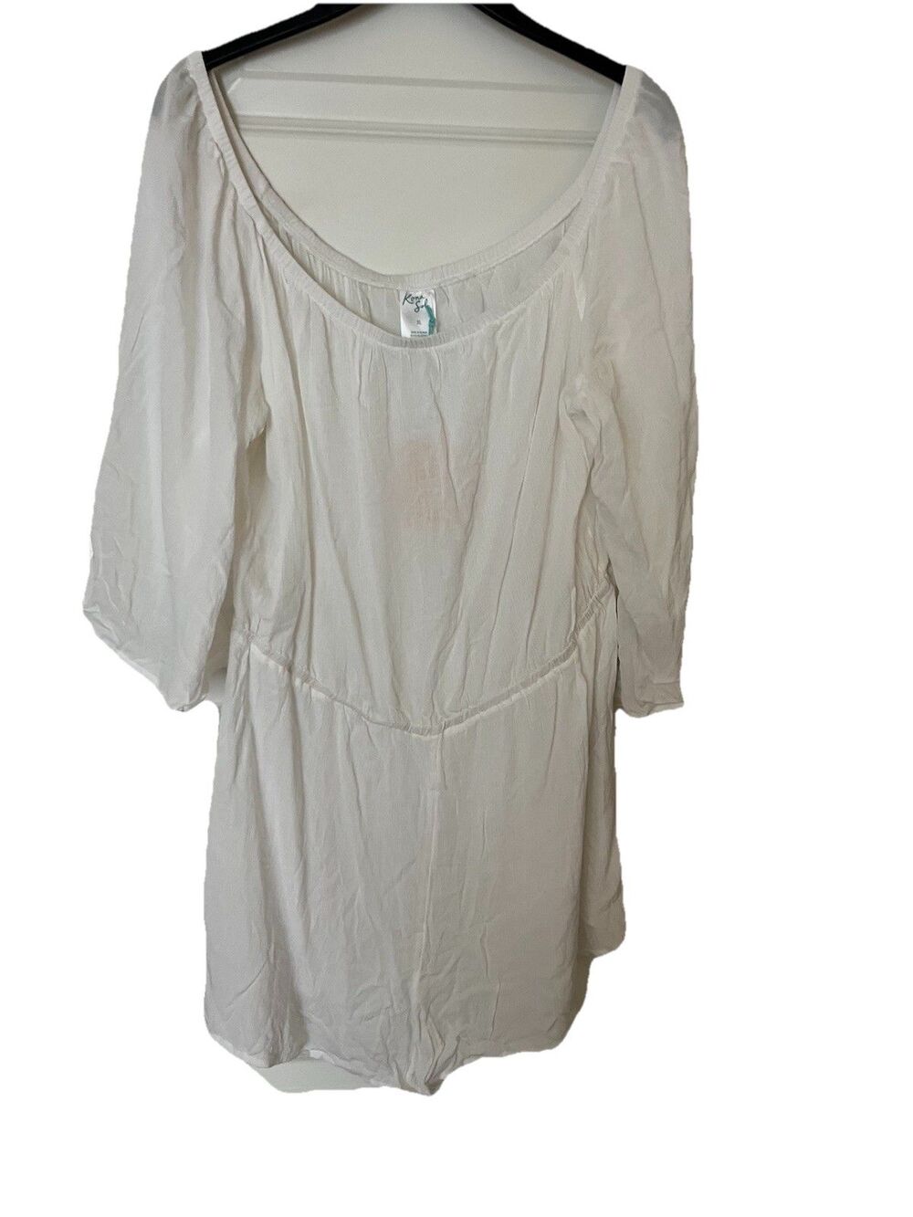 NWT Kona Sol Women's Off the Shoulder Swim Cover Up Romper White Size XL - Picture 5 of 8